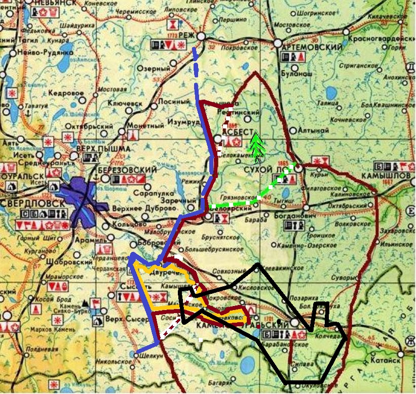 Карта сысертского района свердловской области подробная