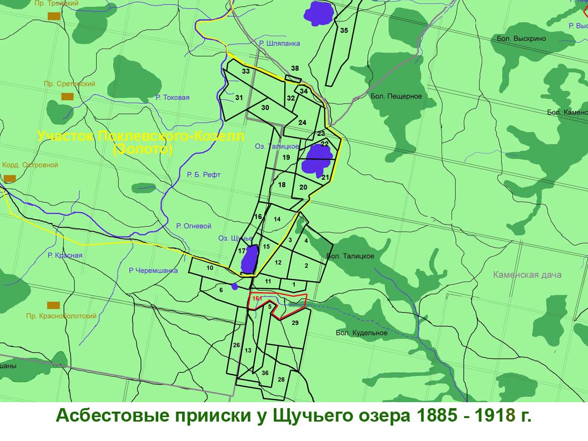 Карта асбеста панорама